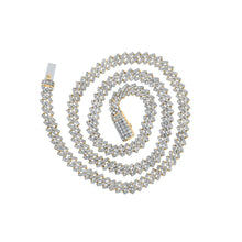 Load image into Gallery viewer, 10kt Yellow Gold Men's Round Diamond 24-inch Link Chain Necklace - Exquisite Brilliance Top view from the 10Kt Yellow Gold Mens Round Diamond 24 Inch Link Chain Necklace 22 1 3 Cttwpin210601 collection by Splendid Jewellery