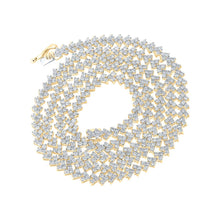 Load image into Gallery viewer, 10kt Yellow Gold Men's Round Diamond 24-inch Link Chain Necklace - 8 Cttw | Luxurious Brilliance Top view from the 10Kt Yellow Gold Mens Round Diamond 24 Inch Link Chain Necklace 8 Cttwpin286595 collection by Splendid Jewellery