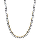 10kt Yellow Gold Men's Round Diamond Tennis Chain Necklace - 25-3/8 Cttw Top view from the 10Kt Yellow Gold Mens Round Diamond 26 Tennis Chain Necklace 25 3 8 Cttwpin270635 collection by Splendid Jewellery