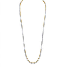 Load image into Gallery viewer, 10kt Yellow Gold Men's Round Diamond Tennis Chain Necklace - 25-3/8 Cttw Side view from the 10Kt Yellow Gold Mens Round Diamond 26 Tennis Chain Necklace 25 3 8 Cttwpin270635 collection by Splendid Jewellery