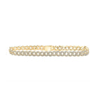10kt Yellow Gold Men's Diamond Curb Link Chain Necklace - Stunning Brilliance Top view from the 10Kt Yellow Gold Mens Round Diamond Curb Link Chain Necklace 4 5 8 Cttwpin215236 collection by Splendid Jewellery