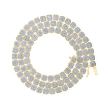 Load image into Gallery viewer, 10kt Yellow Gold Men's Round Diamond Link Chain Necklace - 2-1/4 Cttw | Splendid Jewellery product  Top View from Splendid Jewellery