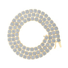 10kt Yellow Gold Men's Round Diamond Link Chain Necklace - 2-1/4 Cttw | Splendid Jewellery product  Top View from Splendid Jewellery