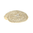 10kt Yellow Gold Mens Round Diamond Miami Cuban Link Chain Necklace - 10 Cttw - Splendid Jewellery product Side View from Splendid Jewellery