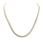 10kt Yellow Gold Men's Round Diamond Straight Cuban Link Chain Necklace - 5 Cttw | Splendid Jewellery product  Top View from Splendid Jewellery