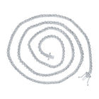 Elegant 14kt White Gold Round Diamond Tennis Chain Necklace for Men - 3-5/8 Cttw - Top View