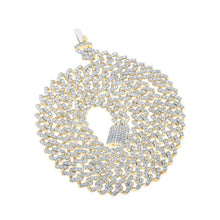 Load image into Gallery viewer, Men's Necklaces | 14kt Yellow Gold Mens Round Diamond Link Chain Necklace 15 Cttw | Splendid Jewellery - Splendid Jewellery