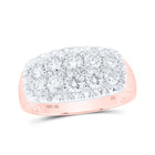 10kt Rose Gold Men's Diamond Cluster Band Ring - Captivating Brilliance - Alternate view 1 from Splendid Jewellery