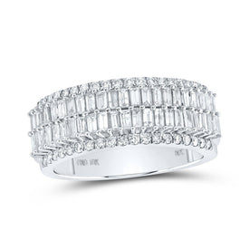 10kt White Gold Baguette Diamond Band Ring - 1-1/3 Cttw - Splendid Jewellery - Alternate view 1 from Splendid Jewellery
