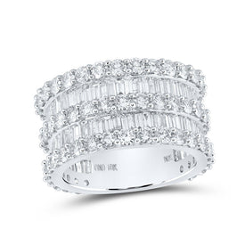10kt White Gold Baguette Diamond Eternity Ring - Captivating Brilliance for Men - Alternate view 1 from Splendid Jewellery