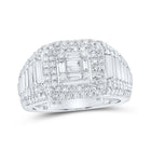 Sparkling Square Diamond Men's Ring in 10kt White Gold - 1-1/2 Cttw - Alternate view 1 from Splendid Jewellery