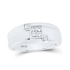 10kt White Gold Men's Diamond Band Ring - Elegant and Masculine Sparkle - Alternate view 1 from Splendid Jewellery