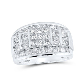 10kt White Gold Men's Diamond Band Ring - Exquisite Brilliance - Alternate view 1 from Splendid Jewellery