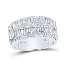 Load image into Gallery viewer, Splendid Jewellery 10kt White Gold Men&#39;s Round Diamond Band Ring - Captivating 1-1/2 Cttw Masculine Elegance - Alternate view 1 from Splendid Jewellery