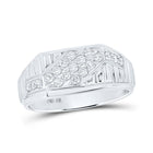 10kt White Gold Men's Round Diamond Band Ring - 1/2 Carat Total Weight - Splendid Jewellery - Alternate view 1 from Splendid Jewellery