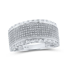 Load image into Gallery viewer, 10kt White Gold Men&#39;s Round Diamond Band Ring - 1/2 Cttw | Splendid Jewellery - Alternate view 1 from Splendid Jewellery