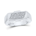 10kt White Gold Men's Round Diamond Band Ring - 1/2 Cttw | Splendid Jewellery - Alternate view 1 from Splendid Jewellery
