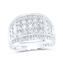 Load image into Gallery viewer, 10kt White Gold Men&#39;s Round Diamond Band Ring - 3 Cttw | Splendid Jewellery - Alternate view 1 from Splendid Jewellery