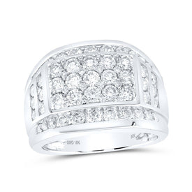 10kt White Gold Men's Round Diamond Band Ring - 3 Cttw | Splendid Jewellery - Alternate view 1 from Splendid Jewellery