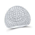 10kt White Gold Men's Round Diamond Circle Cluster Ring - Stunning Brilliance - Alternate view 1 from Splendid Jewellery