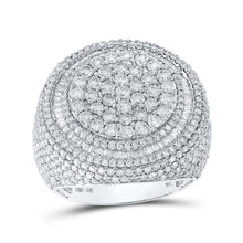 Load image into Gallery viewer, Splendid Jewellery 10kt White Gold Men&#39;s Circle Cluster Diamond Ring - 5-1/3 Cttw - Alternate view 1 from Splendid Jewellery