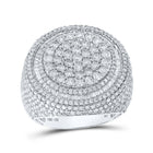 Splendid Jewellery 10kt White Gold Men's Circle Cluster Diamond Ring - 5-1/3 Cttw - Alternate view 1 from Splendid Jewellery