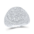 Splendid Jewellery 10kt White Gold Men's Round Diamond Cluster Ring 3-1/2 Cttw - A Dazzling Affair - Alternate view 1 from Splendid Jewellery