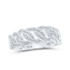 10kt White Gold Diamond Curb Link Band Ring for Men - Striking Elegance with 1/4 Cttw - Alternate view 1 from Splendid Jewellery