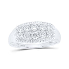10kt White Gold Men's Round Diamond Fluted Band Ring - Exquisite Brilliance - Alternate view 1 from Splendid Jewellery