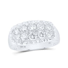 Splendid Jewellery 10kt White Gold Fluted Band Ring with 2 Cttw Round Diamond for Men - Alternate view 1 from Splendid Jewellery