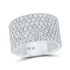 Splendid Jewellery 10kt White Gold Men's Round Diamond Pave 7-Row Band Ring - 7-1/2 Ct.t.w. - Alternate view 1 from Splendid Jewellery
