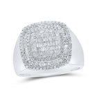 Pillow Square Diamond Ring in 10kt White Gold - 1-1/5 Cttw | Stylish Men's Jewelry - Alternate view 1 from Splendid Jewellery
