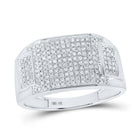 10kt White Gold Men's Rectangle Cluster Diamond Ring - 1/2 Cttw | Splendid Jewellery - Alternate view 1 from Splendid Jewellery