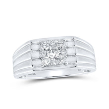 Load image into Gallery viewer, 10kt White Gold Men&#39;s Diamond Solitaire Band Ring - Elegant Brilliance - Alternate view 1 from Splendid Jewellery