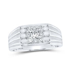 10kt White Gold Men's Diamond Solitaire Band Ring - Elegant Brilliance - Alternate view 1 from Splendid Jewellery