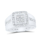 10kt White Gold Square Diamond Men's Ring - 1 Cttw | Splendid Jewellery - Alternate view 1 from Splendid Jewellery