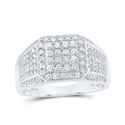 10kt White Gold Square Diamond Men's Ring - 1 Cttw | Splendid Jewellery - Alternate view 1 from Splendid Jewellery