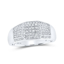 Load image into Gallery viewer, 10kt White Gold Square Diamond Ring for Men - 1/2 Cttw | Splendid Jewellery - Alternate view 1 from Splendid Jewellery
