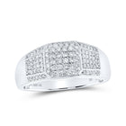 10kt White Gold Square Diamond Ring for Men - 1/2 Cttw | Splendid Jewellery - Alternate view 1 from Splendid Jewellery