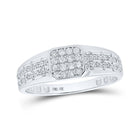 10kt White Gold Square Diamond Men's Ring - 1/3 Cttw - Alternate view 1 from Splendid Jewellery