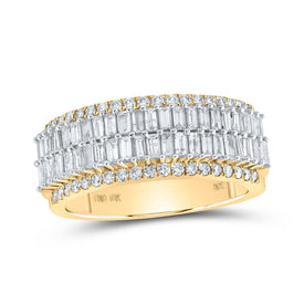 10kt Yellow Gold Baguette Diamond Men's Band Ring - 1-1/3 Cttw | Splendid Jewellery Top view from the 10Kt Yellow Gold Mens Baguette Diamond Band Ring 1 1 3 Cttwpin211069 collection by Splendid Jewellery