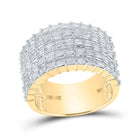 10kt Yellow Gold Baguette Diamond Band Ring - 2-1/2 Cttw, Splendid Jewellery Top view from the 10Kt Yellow Gold Mens Baguette Diamond Band Ring 2 1 2 Cttwpin211208 collection by Splendid Jewellery