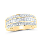 10kt Yellow Gold Baguette Diamond Band Ring - 7/8 Cttw - Exquisite Men's Jewelry Top view from the 10Kt Yellow Gold Mens Baguette Diamond Band Ring 7 8 Cttwpin213785 collection by Splendid Jewellery