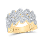 10kt Yellow Gold Baguette Diamond Link Band Ring - 1 Cttw Top view from the 10Kt Yellow Gold Mens Baguette Diamond Link Band Ring 1 Cttwpin212739 collection by Splendid Jewellery