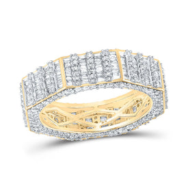 10kt Yellow Gold Baguette Diamond Octagon Band Ring - 2-5/8 Cttw Top view from the 10Kt Yellow Gold Mens Baguette Diamond Octagon Band Ring 2 5 8 Cttwpin284443 collection by Splendid Jewellery