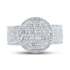 10kt Yellow Gold Baguette Diamond Statement Cluster Ring for Men - 1 Cttw | Splendid Jewellery Side view from the 10Kt Yellow Gold Mens Baguette Diamond Statement Cluster Ring 1 Cttwpin246814 collection by Splendid Jewellery