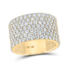 10kt Yellow Gold Men's Round Diamond 7-Row Band Ring - Luxurious Brilliance Top view from the 10Kt Yellow Gold Mens Round Diamond 7 Row Band Ring 7 1 2 Cttwpin215677 collection by Splendid Jewellery