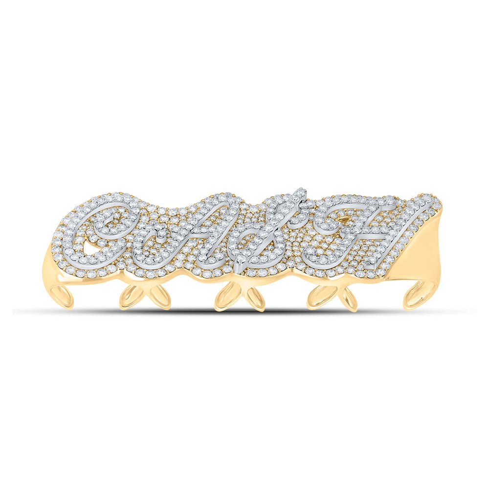 Men's Rings | 10kt Yellow Gold Mens Round Diamond Cash 4-Finger Ring 14-1/3 Cttw | Splendid Jewellery GND