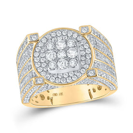 Splendid Jewellery 10kt Yellow Gold Mens Round Diamond Circle Ring 2-1/3 Cttw Top view from the 10Kt Yellow Gold Mens Round Diamond Circle Ring 2 1 3 Cttwpin286193 collection by Splendid Jewellery