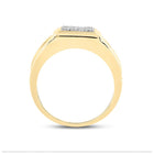 10kt Yellow Gold Men's Round Diamond Cluster Ring 1/3 Cttw | Splendid Brilliance Side view from the 10Kt Yellow Gold Mens Round Diamond Cluster Ring 1 3 Cttwpin220223 collection by Splendid Jewellery